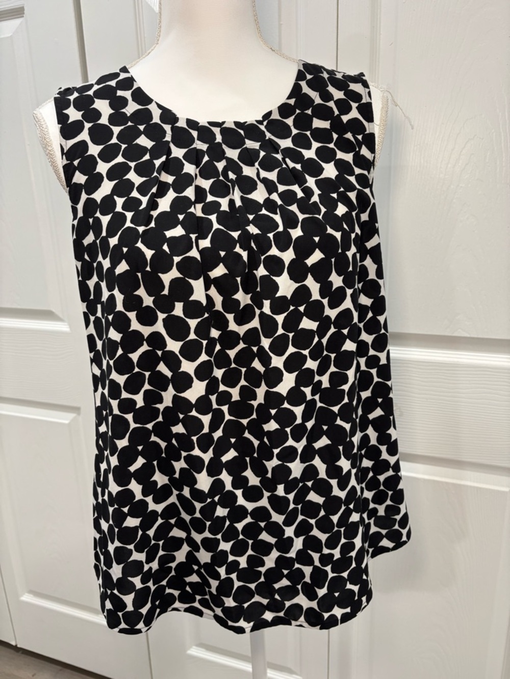 Calvin Klein Black and White Polka Dot Blouse